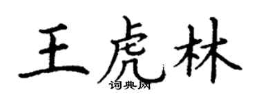 丁谦王虎林楷书个性签名怎么写