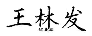 丁谦王林发楷书个性签名怎么写