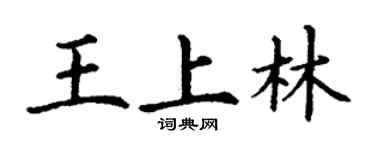 丁谦王上林楷书个性签名怎么写
