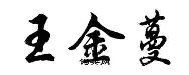 胡问遂王金蔓行书个性签名怎么写