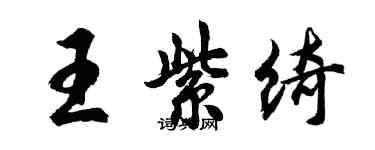 胡问遂王紫绮行书个性签名怎么写