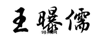 胡问遂王曝儒行书个性签名怎么写