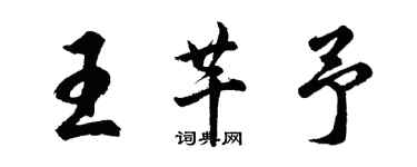 胡问遂王芊予行书个性签名怎么写