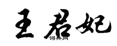 胡问遂王君妃行书个性签名怎么写