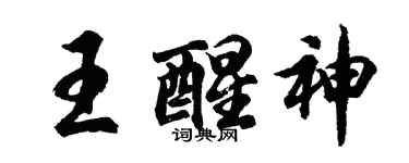 胡问遂王醒神行书个性签名怎么写