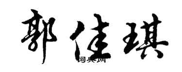 胡问遂郭佳琪行书个性签名怎么写