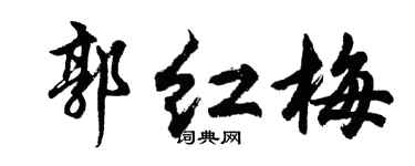 胡问遂郭红梅行书个性签名怎么写