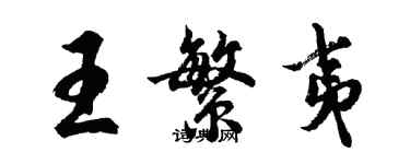 胡问遂王繁夷行书个性签名怎么写