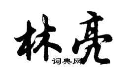 胡问遂林亮行书个性签名怎么写