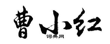 胡问遂曹小红行书个性签名怎么写