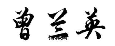 胡问遂曾兰英行书个性签名怎么写