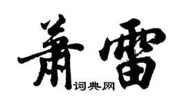 胡问遂萧雷行书个性签名怎么写