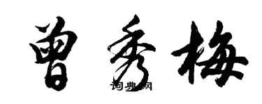 胡问遂曾秀梅行书个性签名怎么写