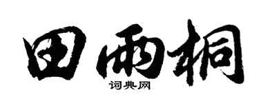 胡问遂田雨桐行书个性签名怎么写