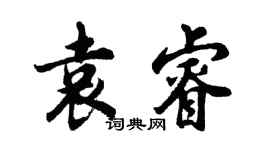 胡问遂袁睿行书个性签名怎么写