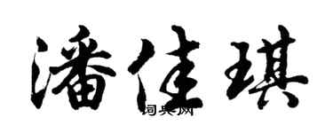 胡问遂潘佳琪行书个性签名怎么写