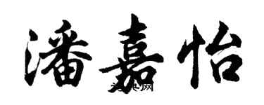 胡问遂潘嘉怡行书个性签名怎么写
