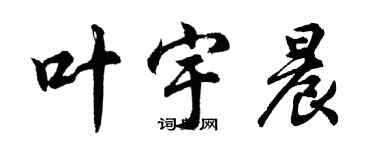 胡问遂叶宇晨行书个性签名怎么写