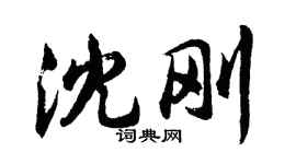 胡问遂沈刚行书个性签名怎么写