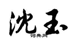 胡问遂沈玉行书个性签名怎么写