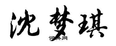 胡问遂沈梦琪行书个性签名怎么写