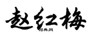 胡问遂赵红梅行书个性签名怎么写