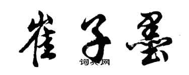 胡问遂崔子墨行书个性签名怎么写