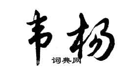 胡问遂韦杨行书个性签名怎么写