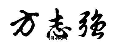 胡问遂方志强行书个性签名怎么写