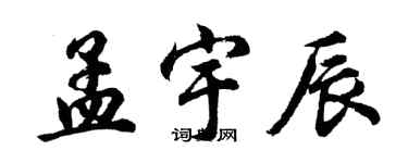 胡问遂孟宇辰行书个性签名怎么写