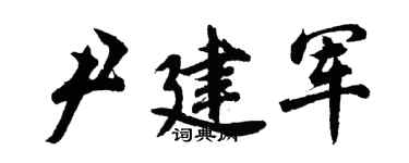 胡问遂尹建军行书个性签名怎么写
