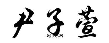 胡问遂尹子萱行书个性签名怎么写