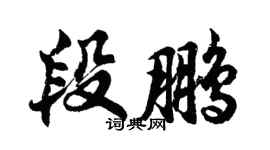 胡问遂段鹏行书个性签名怎么写