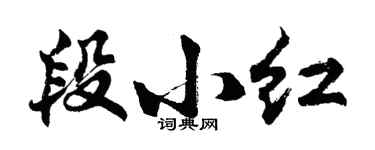 胡问遂段小红行书个性签名怎么写