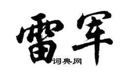 胡问遂雷军行书个性签名怎么写
