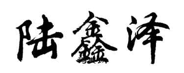 胡问遂陆鑫泽行书个性签名怎么写