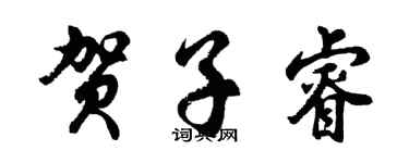 胡问遂贺子睿行书个性签名怎么写