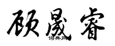 胡问遂顾晟睿行书个性签名怎么写