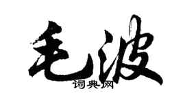 胡问遂毛波行书个性签名怎么写