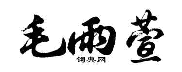 胡问遂毛雨萱行书个性签名怎么写