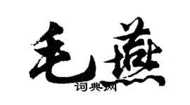 胡问遂毛燕行书个性签名怎么写