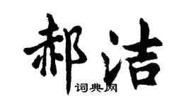 胡问遂郝洁行书个性签名怎么写