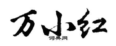 胡问遂万小红行书个性签名怎么写