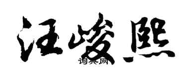 胡问遂汪峻熙行书个性签名怎么写