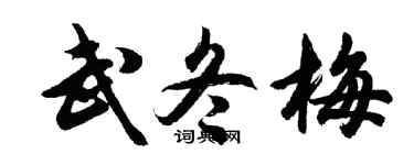 胡问遂武冬梅行书个性签名怎么写