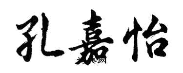 胡问遂孔嘉怡行书个性签名怎么写