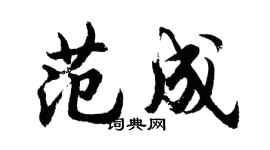 胡问遂范成行书个性签名怎么写