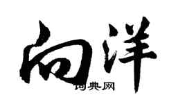 胡问遂向洋行书个性签名怎么写