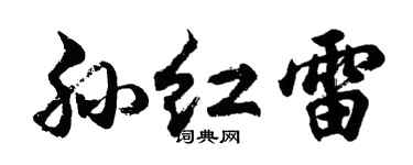 胡问遂孙红雷行书个性签名怎么写