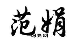 胡问遂范娟行书个性签名怎么写